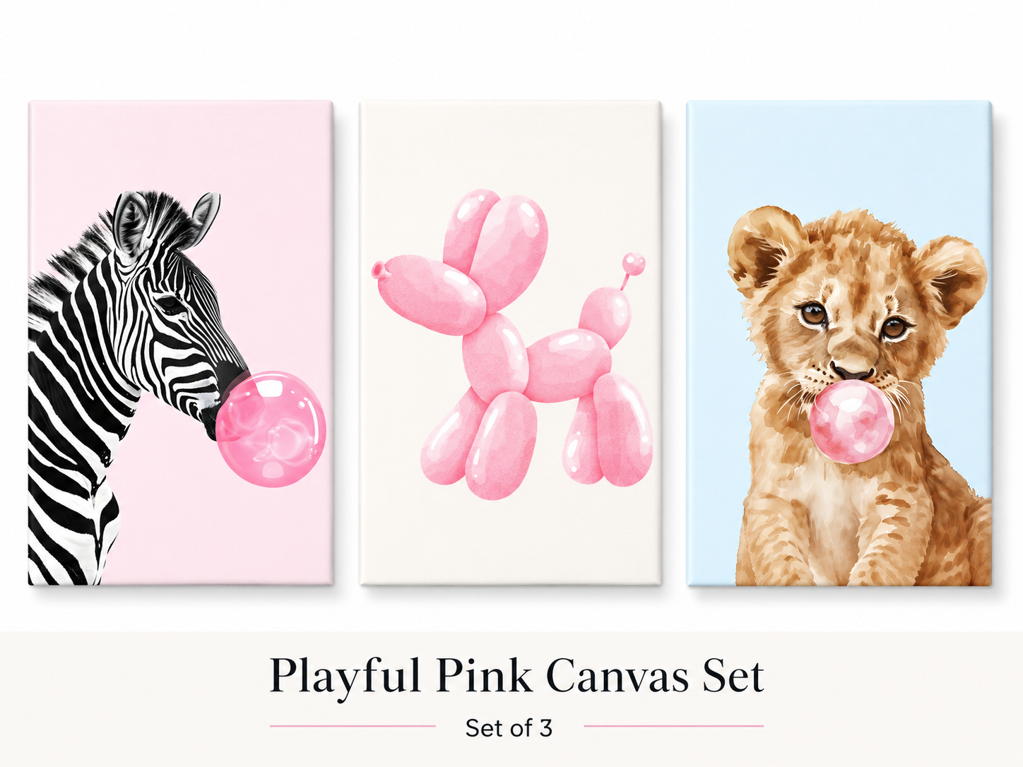 Playful Pink Canvas Set
